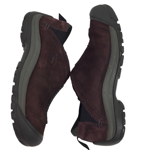 Keen Kaci Nubuck Leather Slip On Insulated Shoes Womens 7 Burgundy - Picture 4 of 10